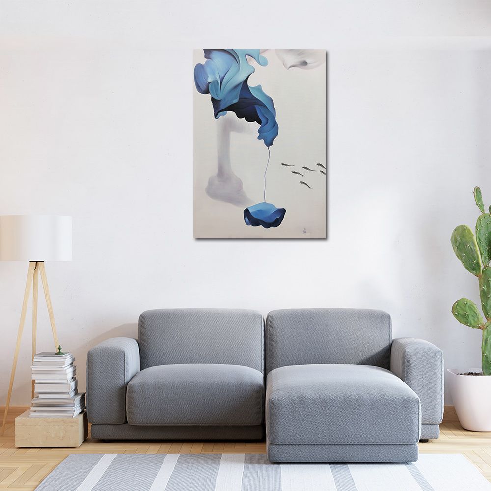御畫房 當代國家級展覽畫家 抽象系列手繪油畫70×100cm(DB-009)