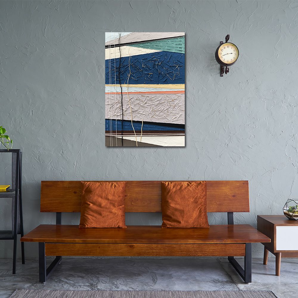 御畫房 當代國家級展覽畫家 抽象系列手繪油畫70×100cm(DB-014)