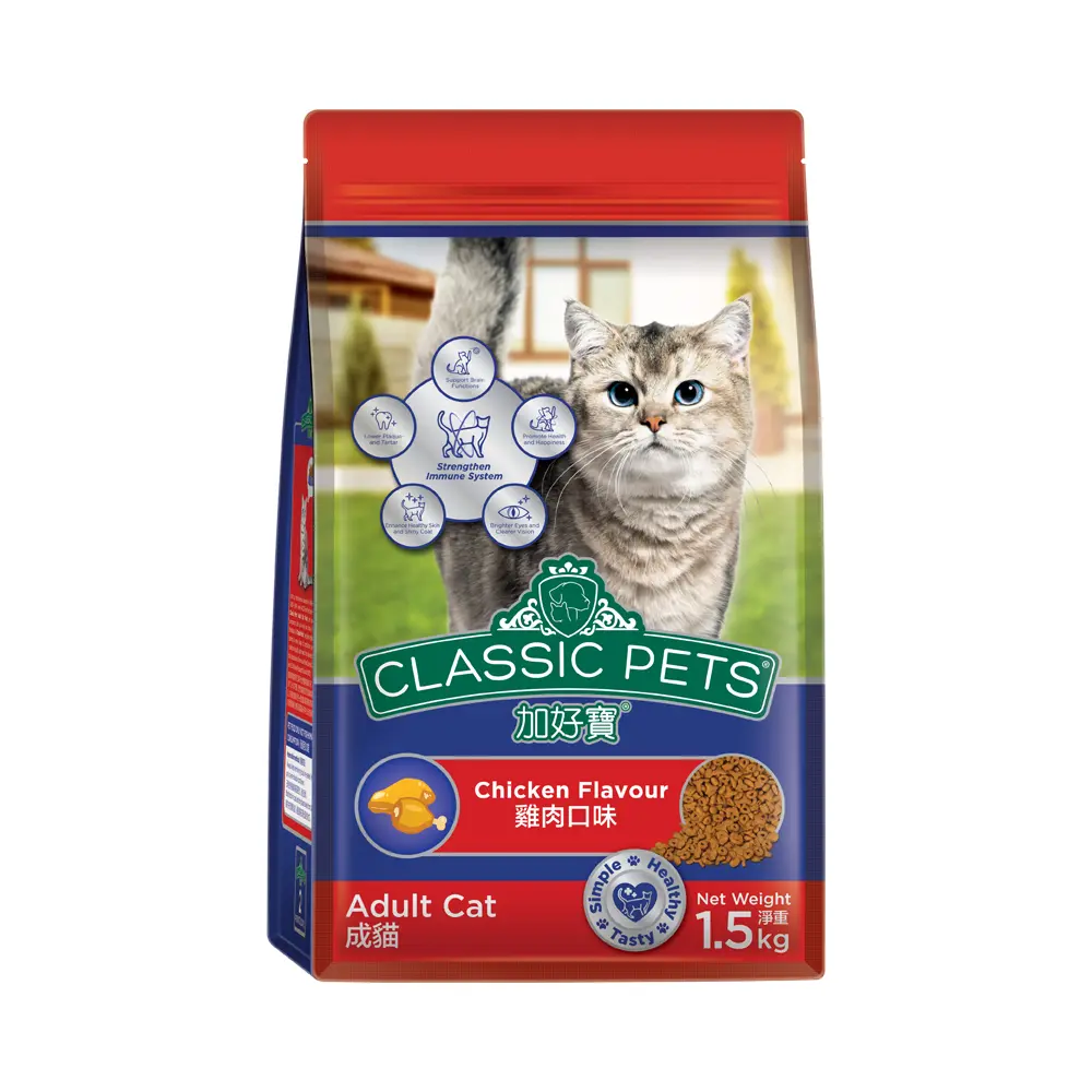 【Classic Pets加好寶】乾貓糧 1.5KGx3包/ 雞肉口味