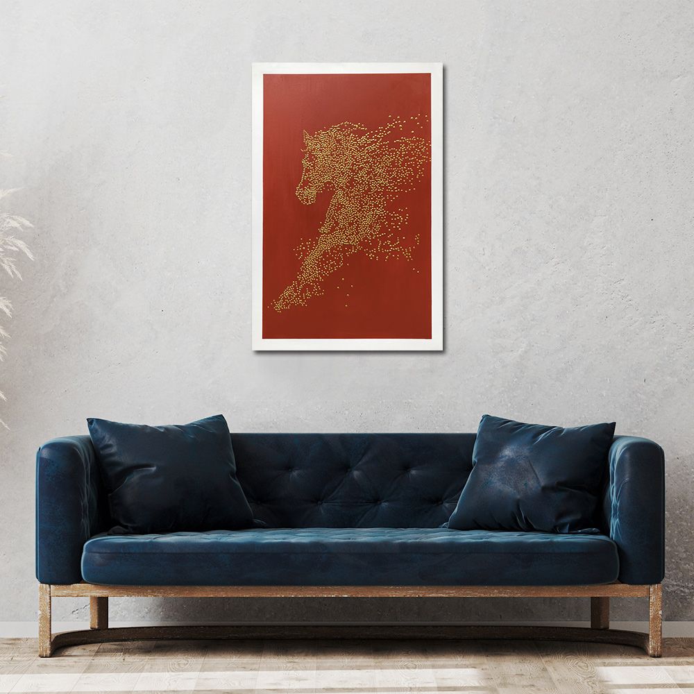 御畫房 當代國家級展覽畫家 抽象系列手繪油畫70×100cm(DB-032)