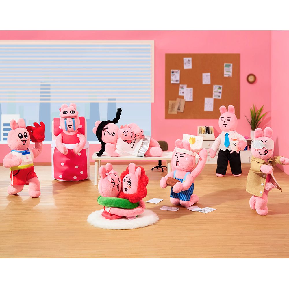粉紅兔子超精神的一周OOTD毛絨系列盲盒/ 6入盒裝
