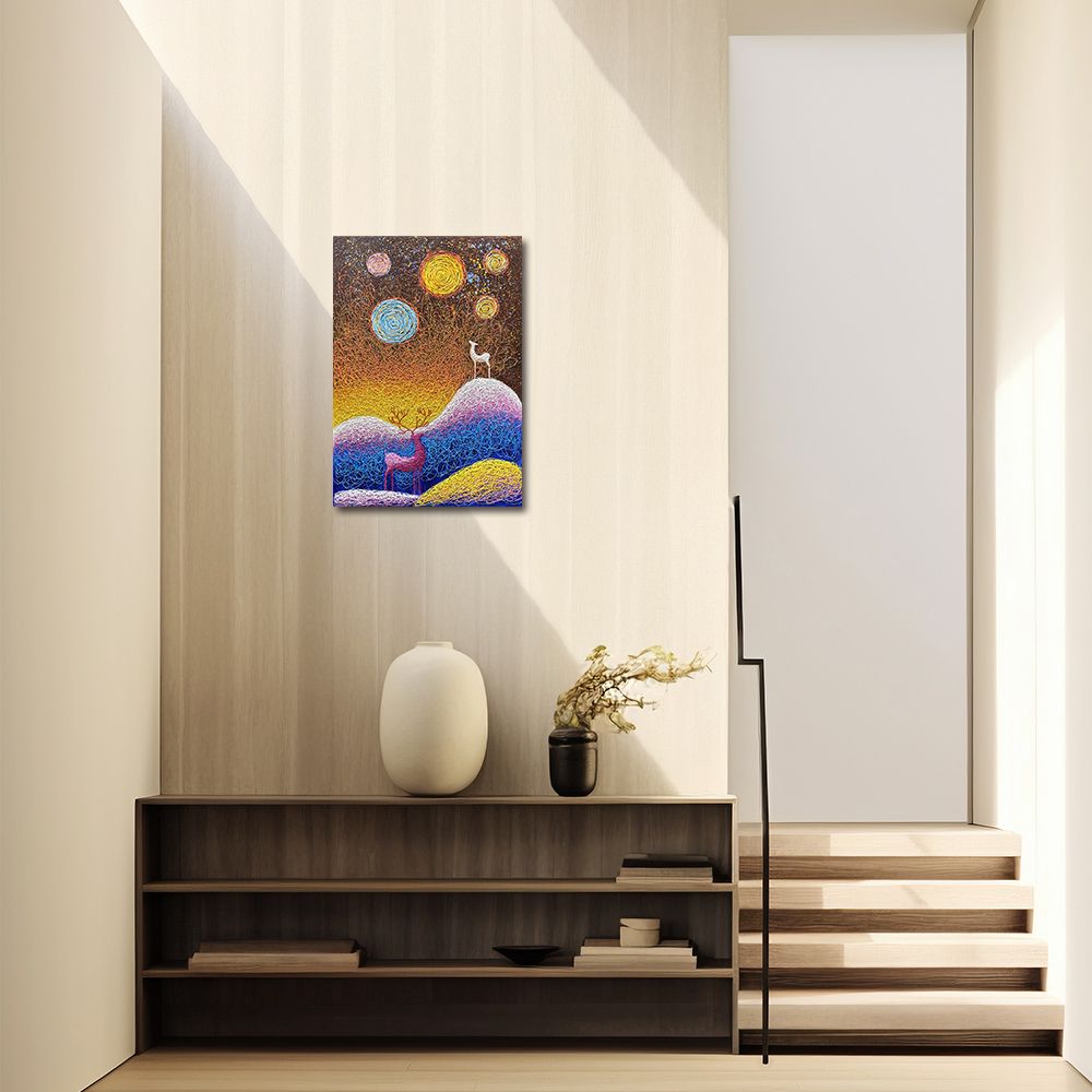 御畫房 當代國家級展覽畫家 抽象系列手繪油畫70×100cm(DB-118)