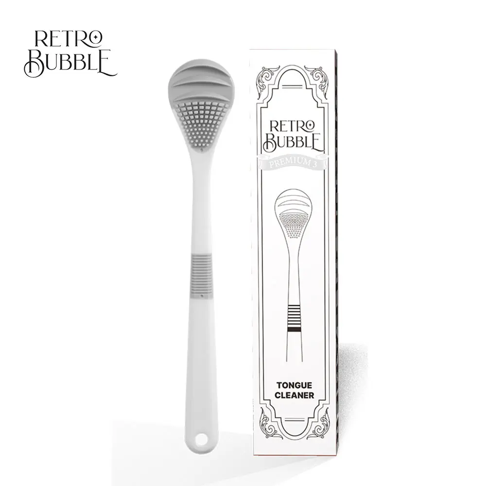 RETRO BUBBLE Premium 3按摩清潔舌苔刷/ 雪花白