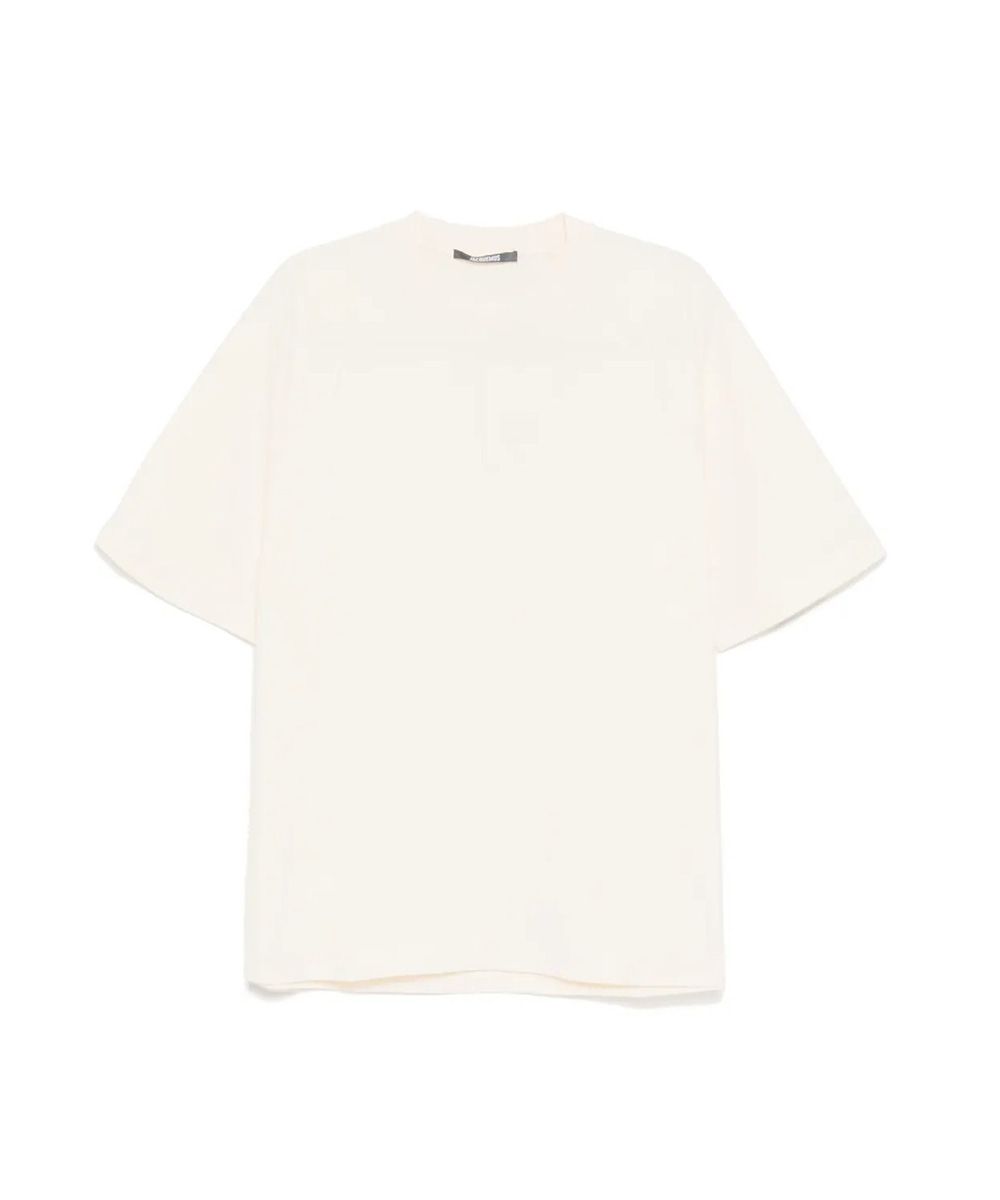 JACQUEMUS LOGO淺米色短袖TEE_男/中性/ M