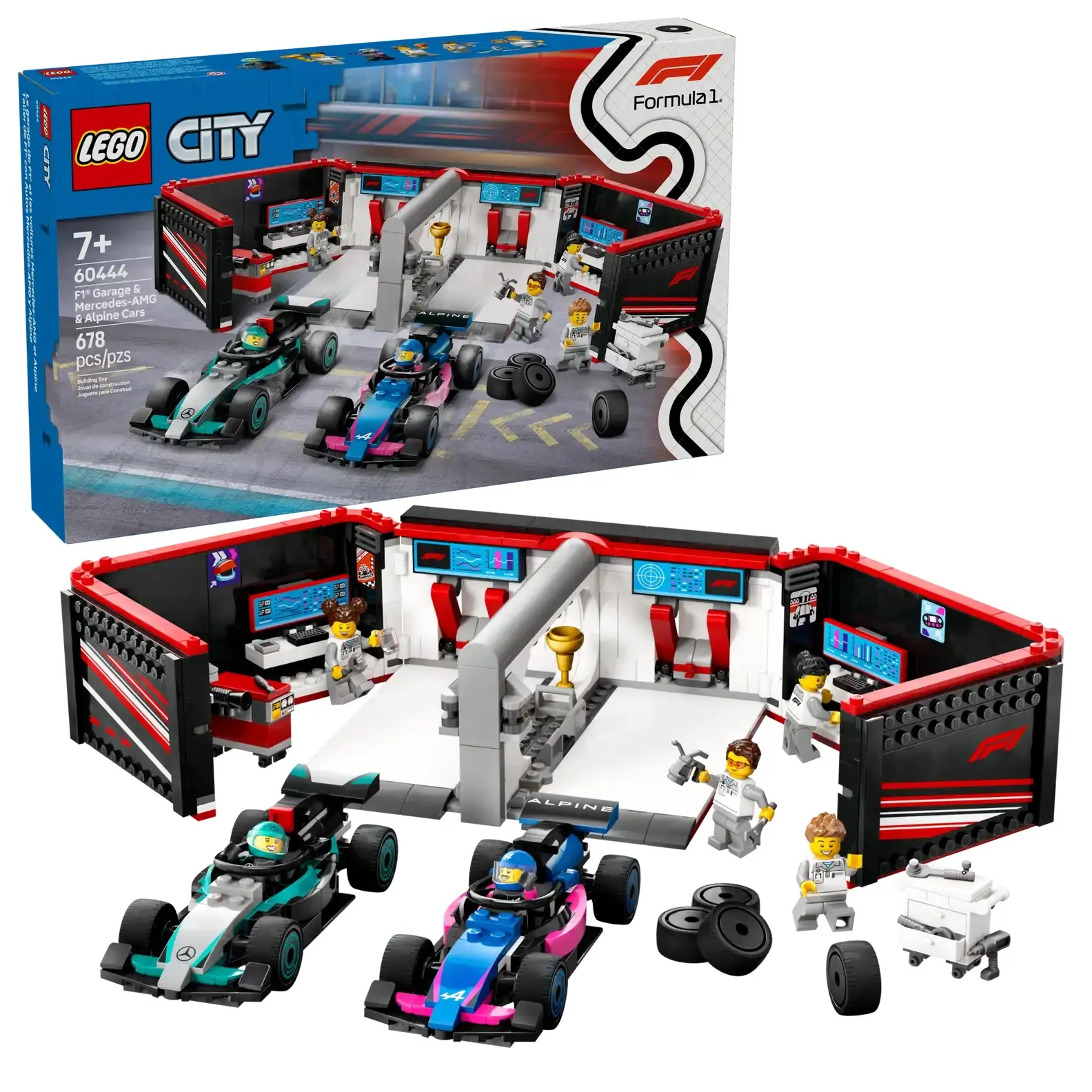 LEGO樂高積木/ CITY/ 60444/ F1車庫MercedesAMG與Alpine