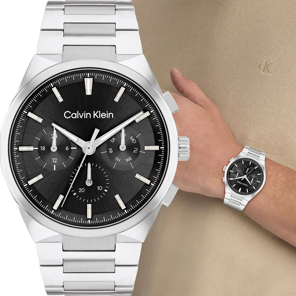 Calvin Klein 凱文克萊 CK Distinguish 日曆手錶-44mm/ 25200459