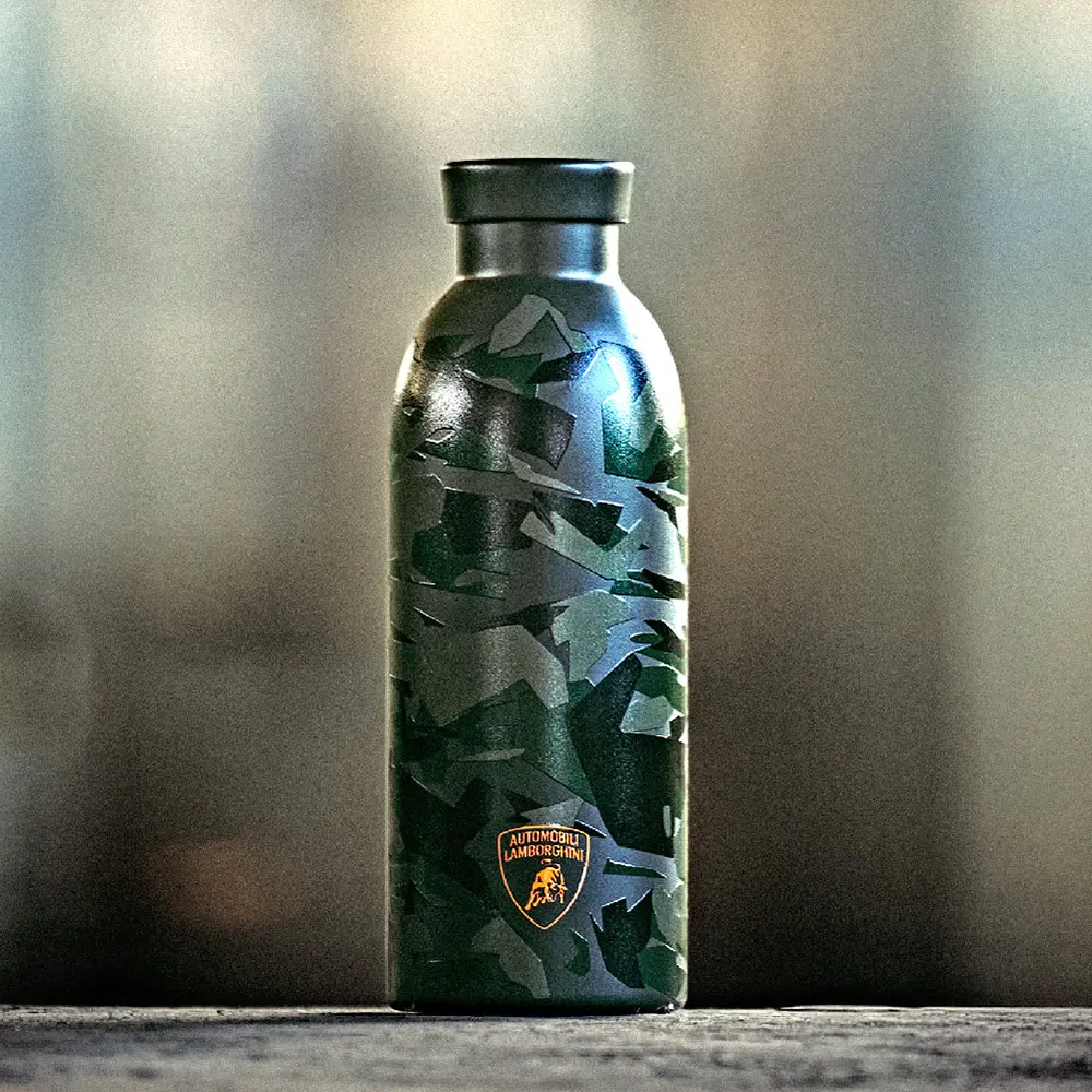 24Bottles x 藍寶堅尼不鏽鋼雙層保溫瓶/ 500ml/ 限量聯名款/ 森林迷彩