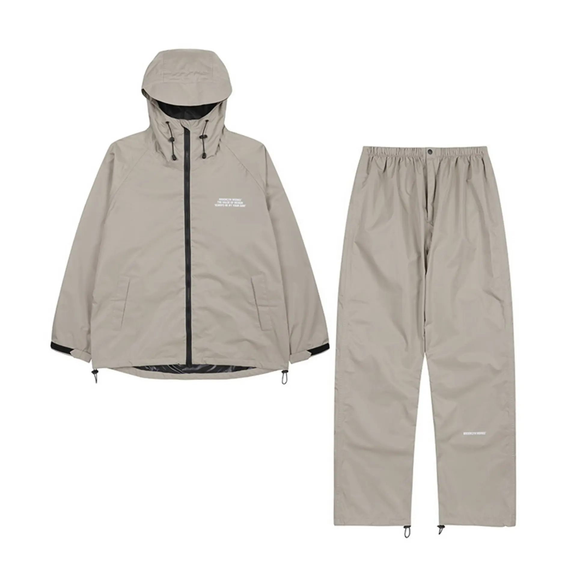 BROOKLYNWORKS 高機能兩件式雨衣-米色L