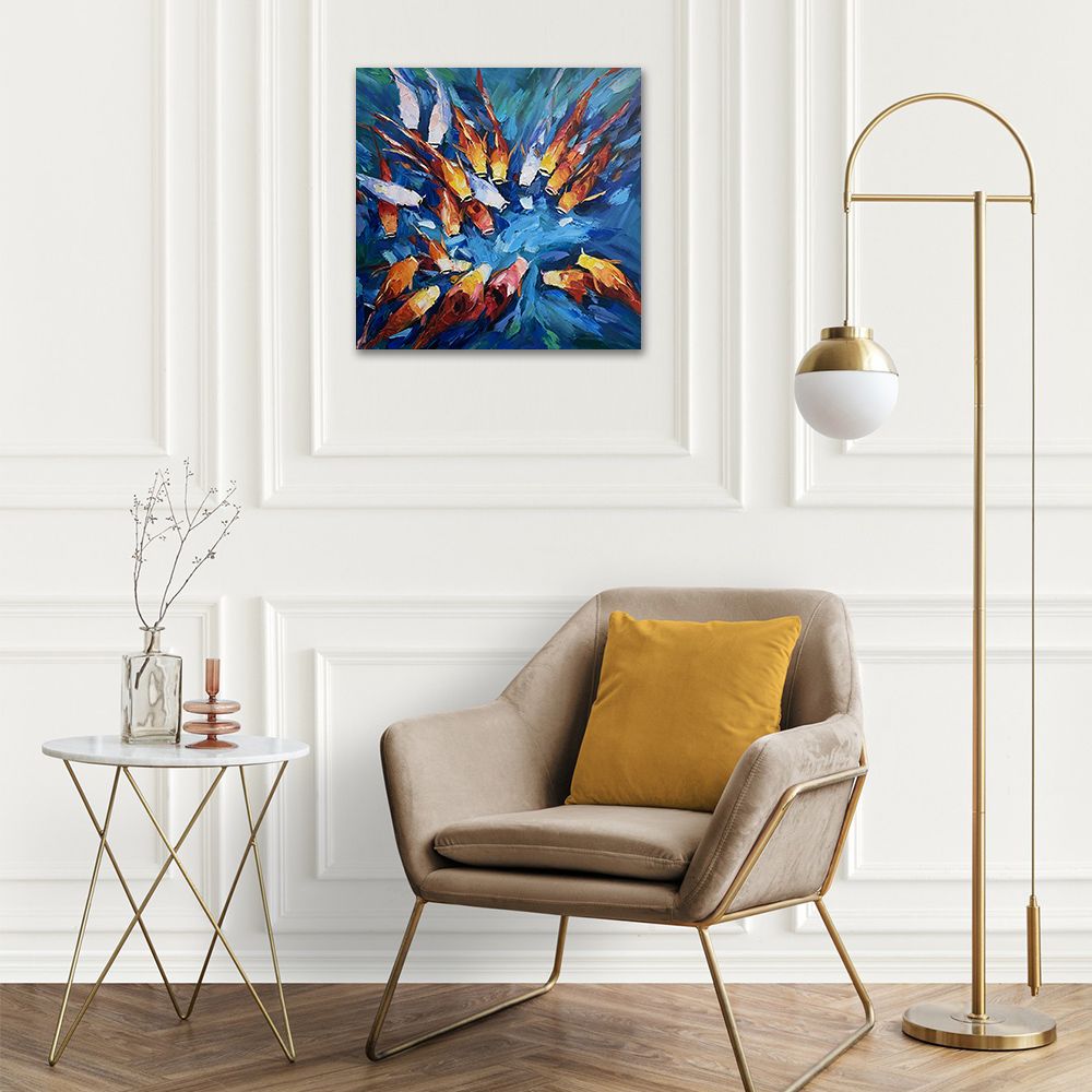 御畫房 當代國家級展覽畫家 抽象系列手繪油畫80×80cm(DB-204)