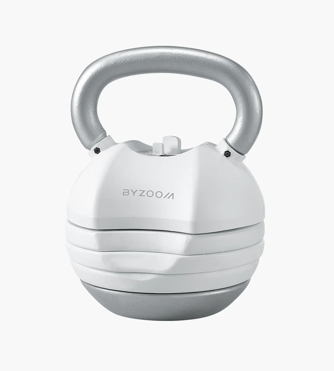 【BYZOOM FITNESS】Pure Series 22.6kg(50LB) 5段重量 可調式壺鈴(白)