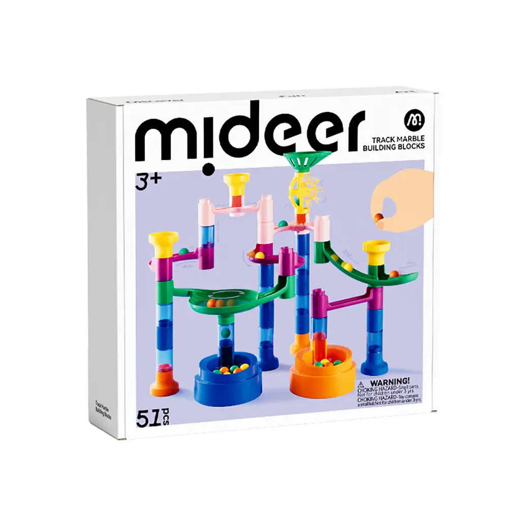 百變機關競速球道➤Mideer立體軌道球積木組/ 穿越迷宮/ 51pcs