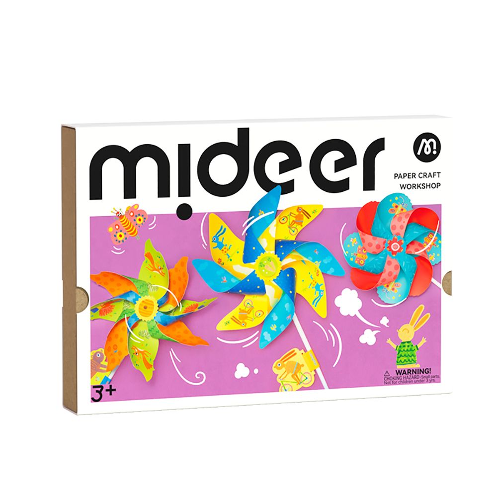 Mideer摺紙藝術DIY遊戲組/ 童趣風車