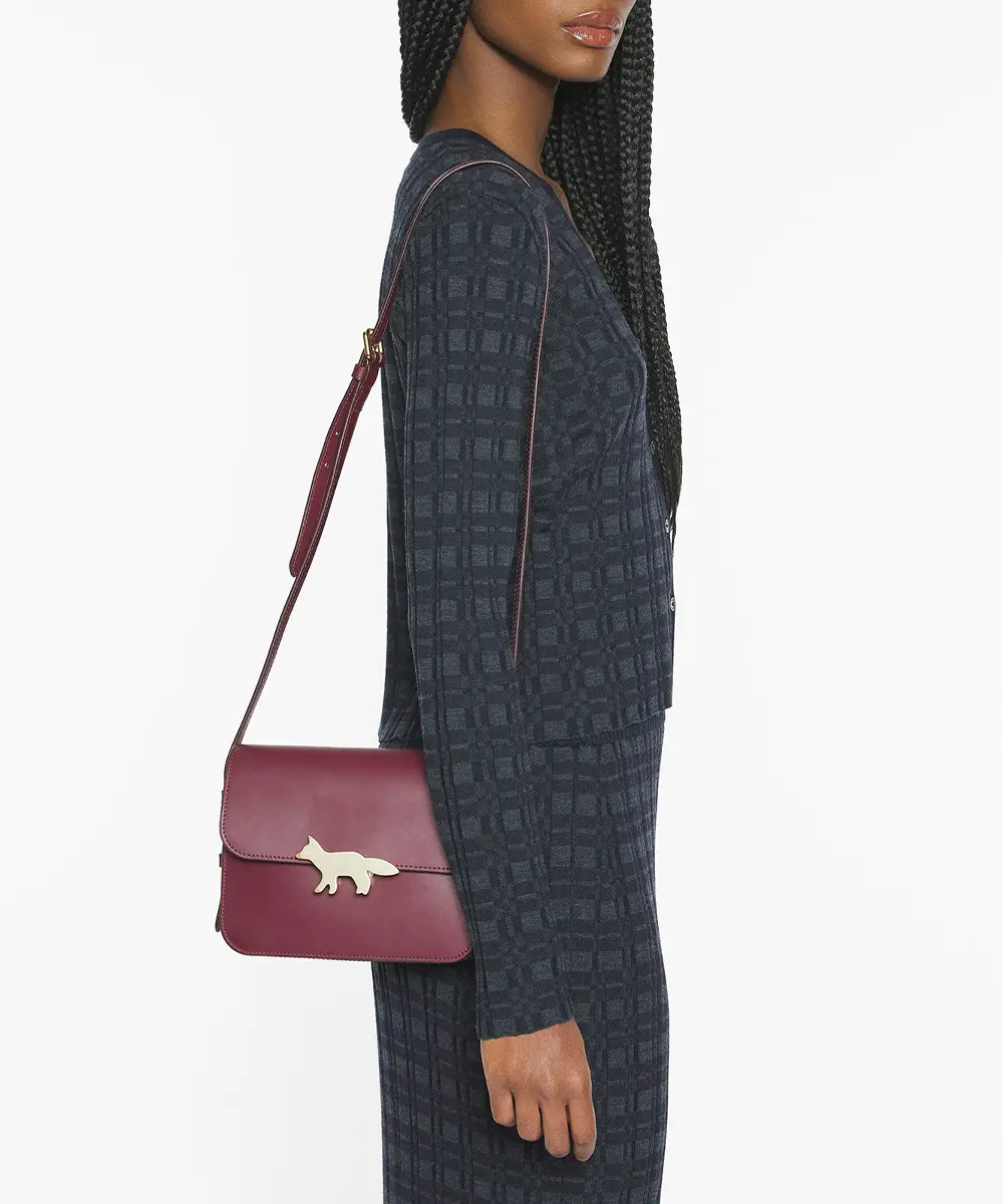 MAISON KITSUNÉ 葡萄酒紅暗影狐狸愛蒂包