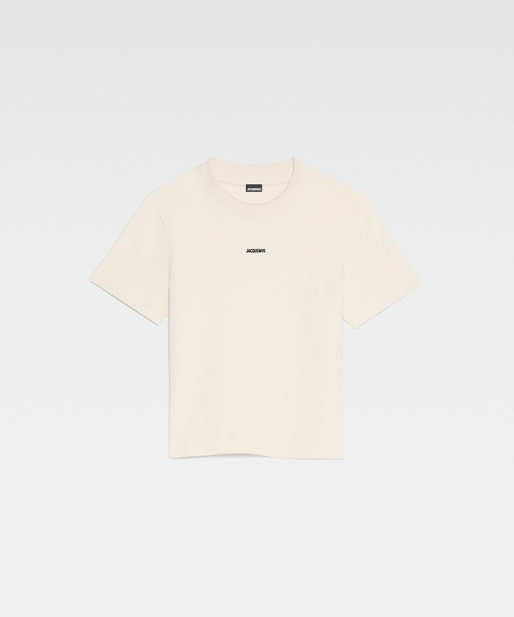 JACQUEMUS LOGO標米白短袖TEE/女/ L