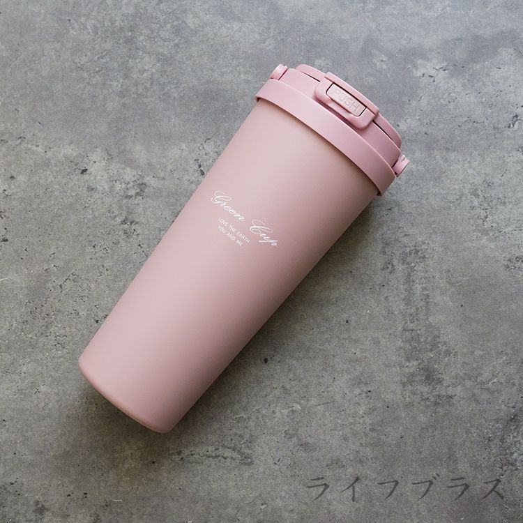 GREEN CUP 芊杯304不鏽鋼陶瓷手提直吸飲兩用保溫杯-850ml-1支/ 玫瑰粉