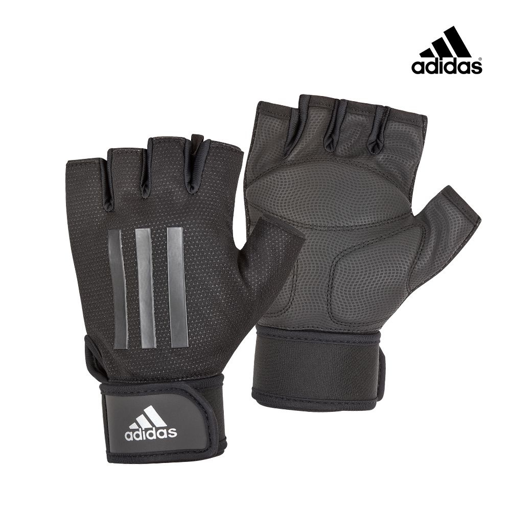 adidas 愛迪達 進階加長防護手套-極致灰 (M)