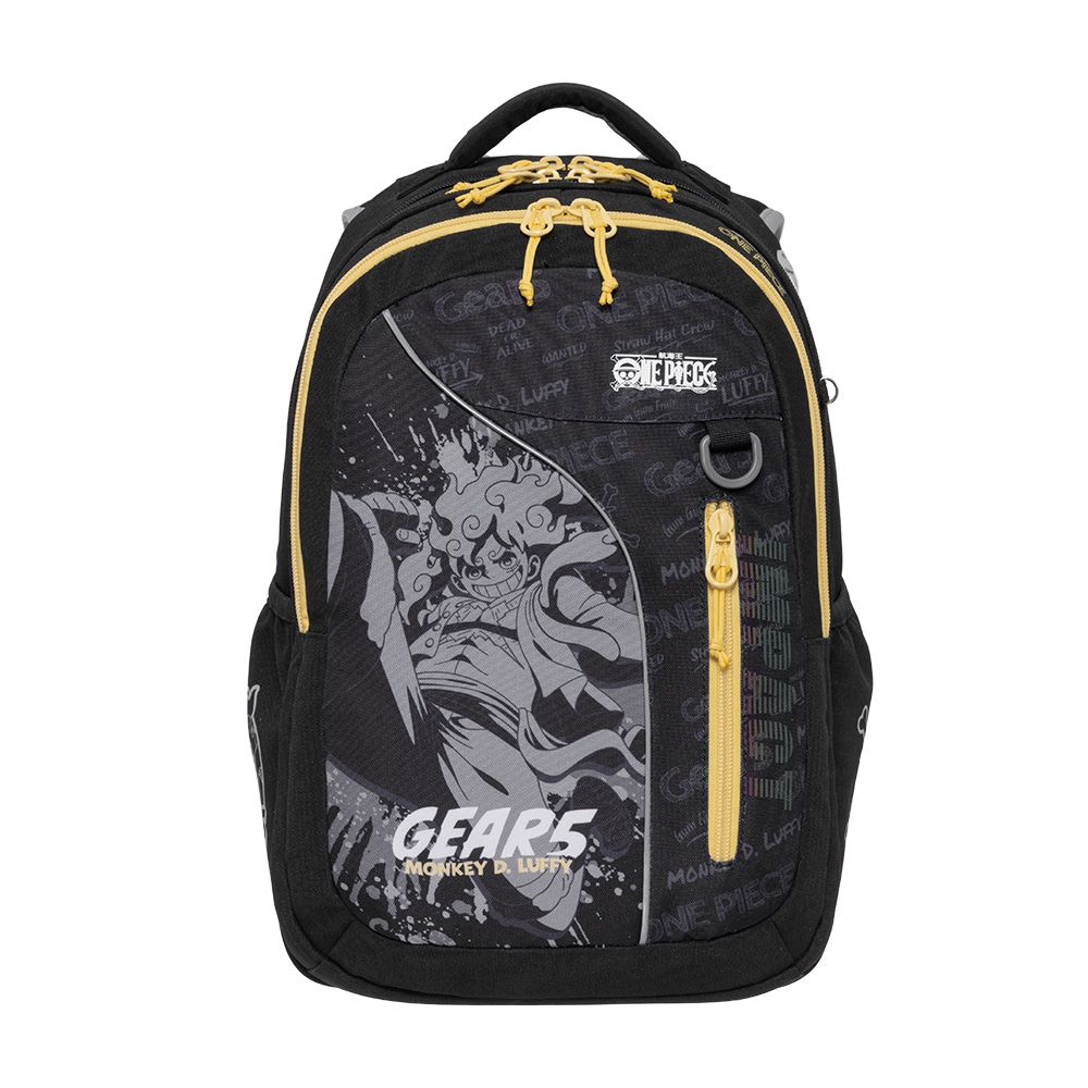 IMPACT怡寶ONE PIECE航海王五檔魯夫成長型護脊書包/ 黑色/ IMPE302BK