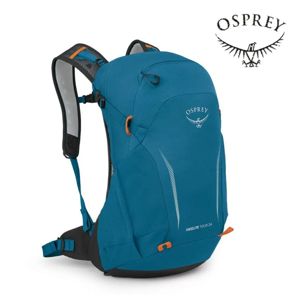 結帳現折10%🚩【Osprey 美國】Hikelite Tour 24 輕量化健行背包 附防水套 海濱藍/龍舌蘭｜登山健行背包 多功能運動背包