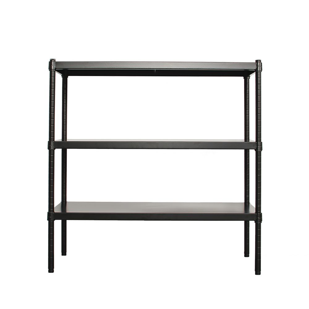 【dayneeds】極致工藝 90x45x90公分 三層烤漆鐵板架/ 黑色