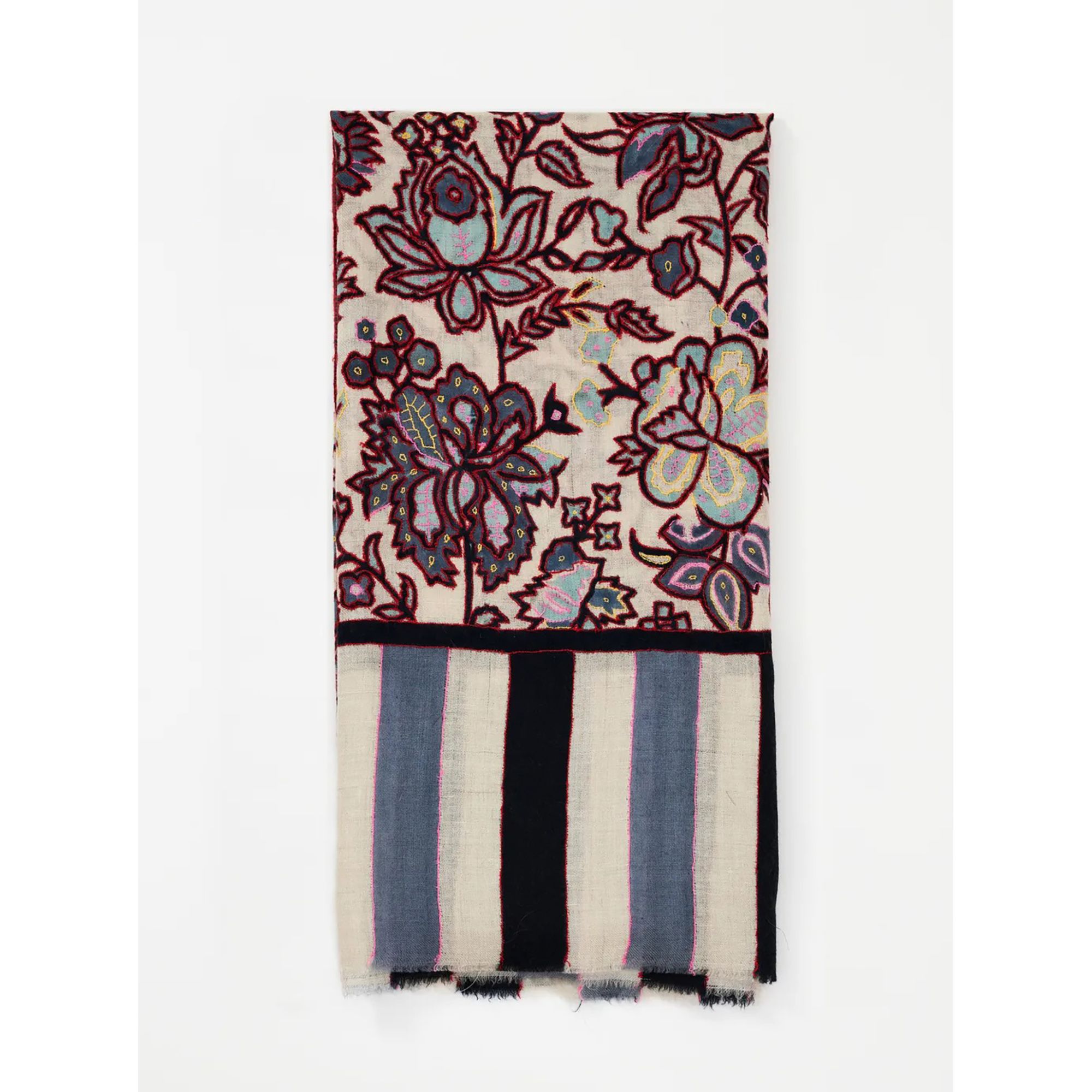 《Bala Shawls》Hand Embroidered KK Pashmina 喀什米爾手工刺繡KK披肩Kalamkari