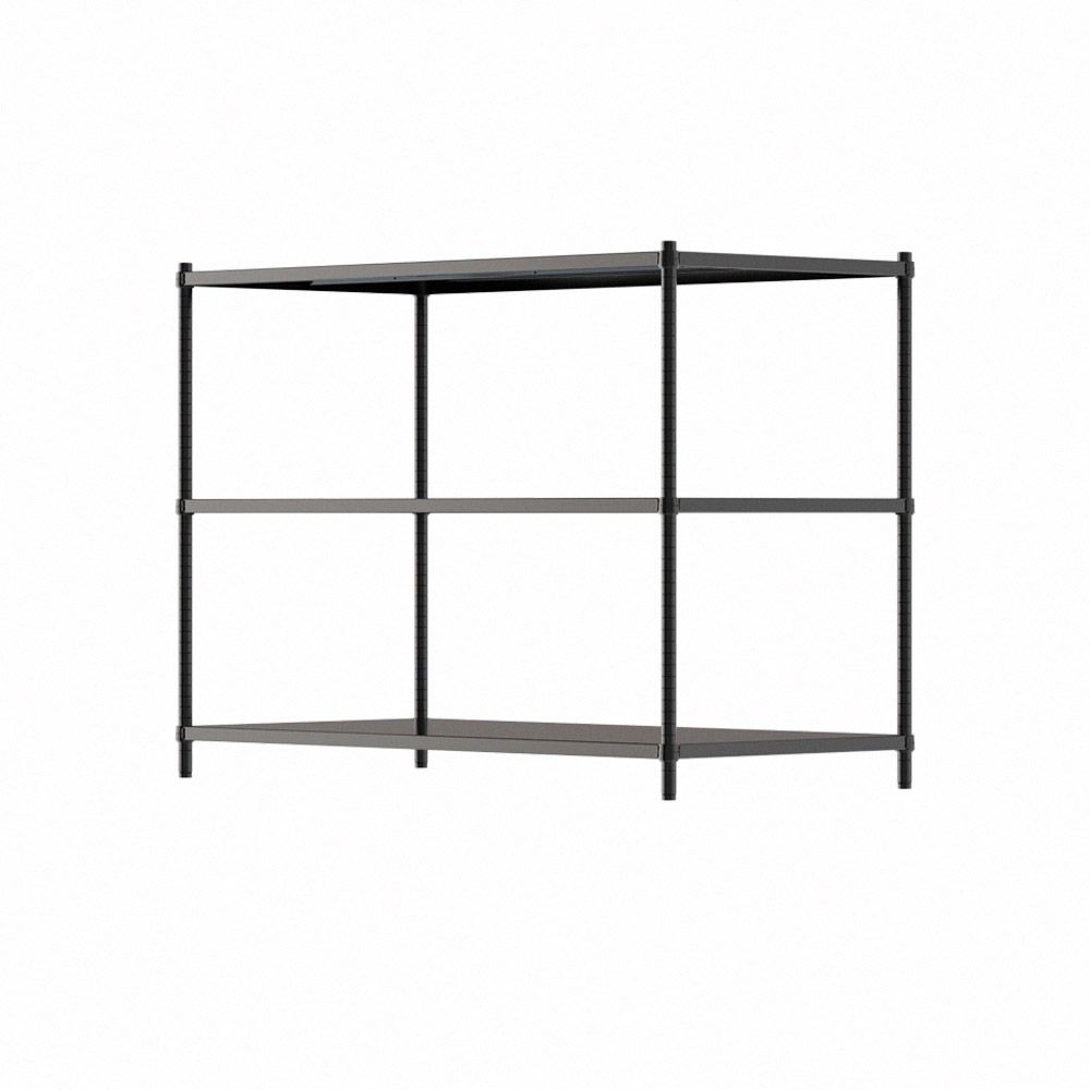 【dayneeds】極致工藝 120x60x75公分 三層烤漆鐵板架/ 黑色