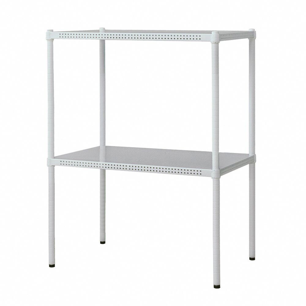 【dayneeds】沖孔 60x45x90公分 二層烤漆架/ 白色