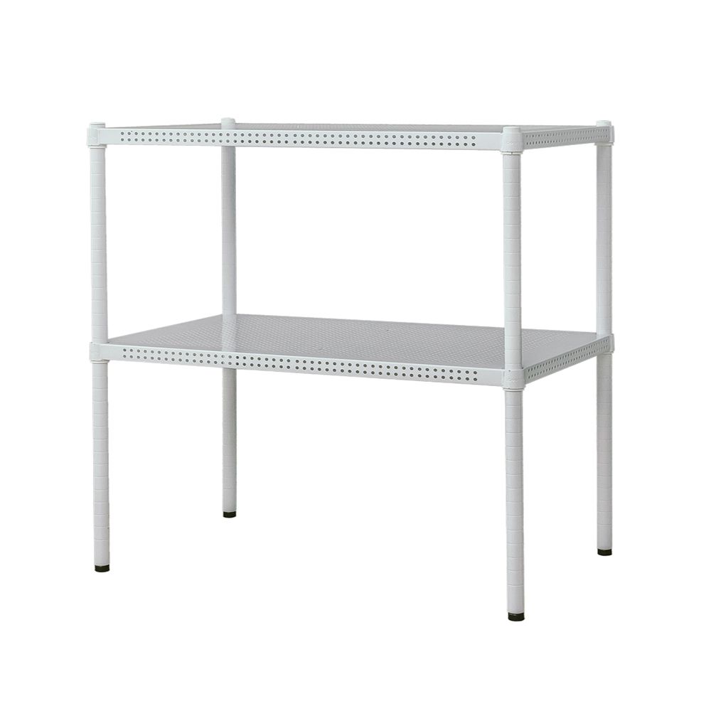 【dayneeds】沖孔 90x35x75公分 二層烤漆架/ 白色