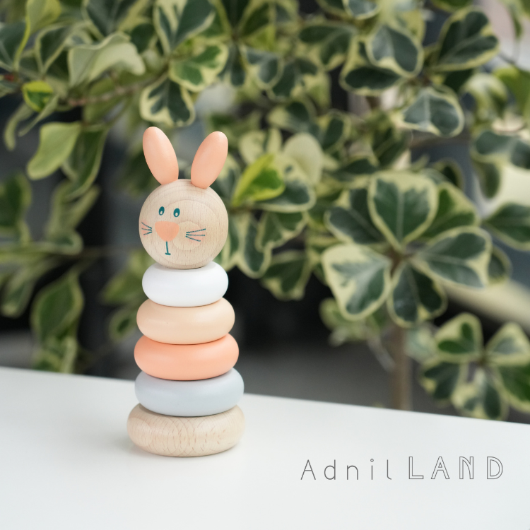 【日本Adnil LAND】動物疊疊積木/ 兔子