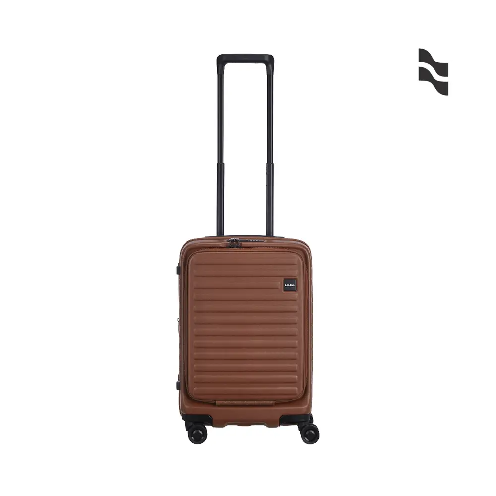 【LOJEL】CUBO 21吋前開擴充 防盜拉鍊登機箱/ 煙燻紅褐色
