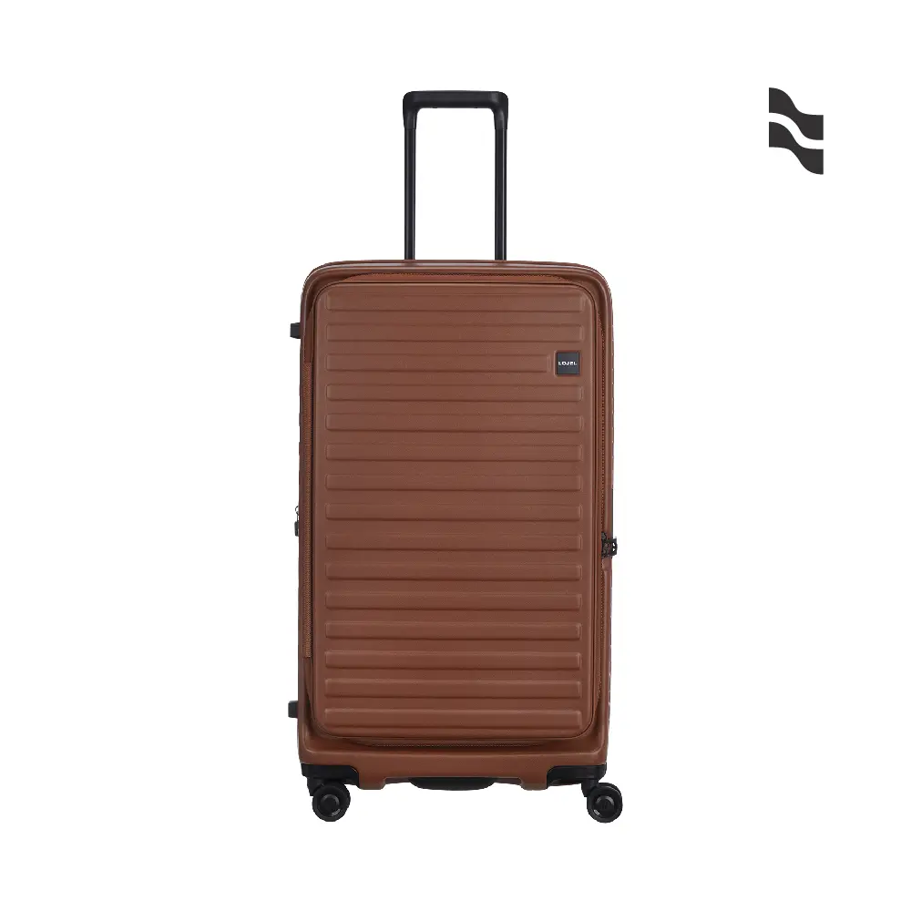 【LOJEL】CUBO FIT 29.5吋前開擴充 防盜拉鍊拉桿箱/ 煙燻紅褐色
