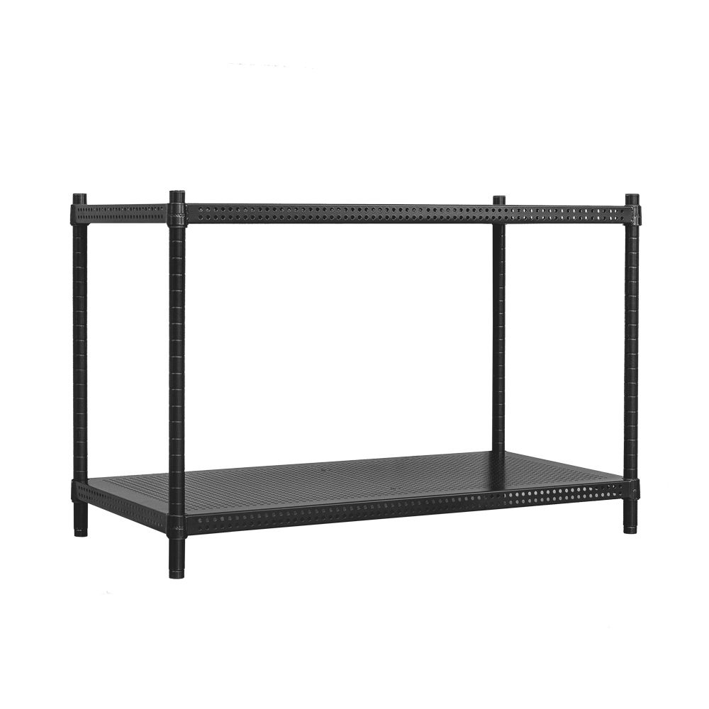 【dayneeds】沖孔 90x45x60公分 二層烤漆架/ 黑色