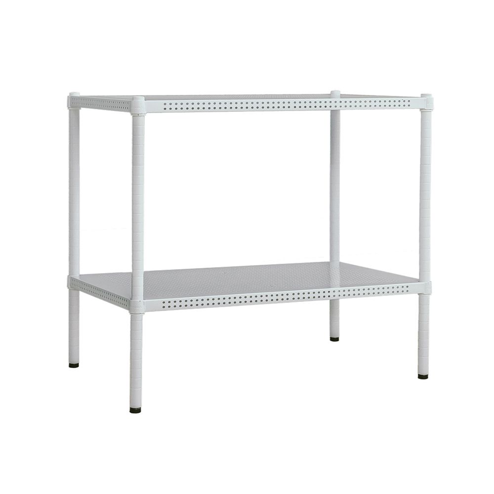 【dayneeds】沖孔 90x45x60公分 二層烤漆架/ 白色