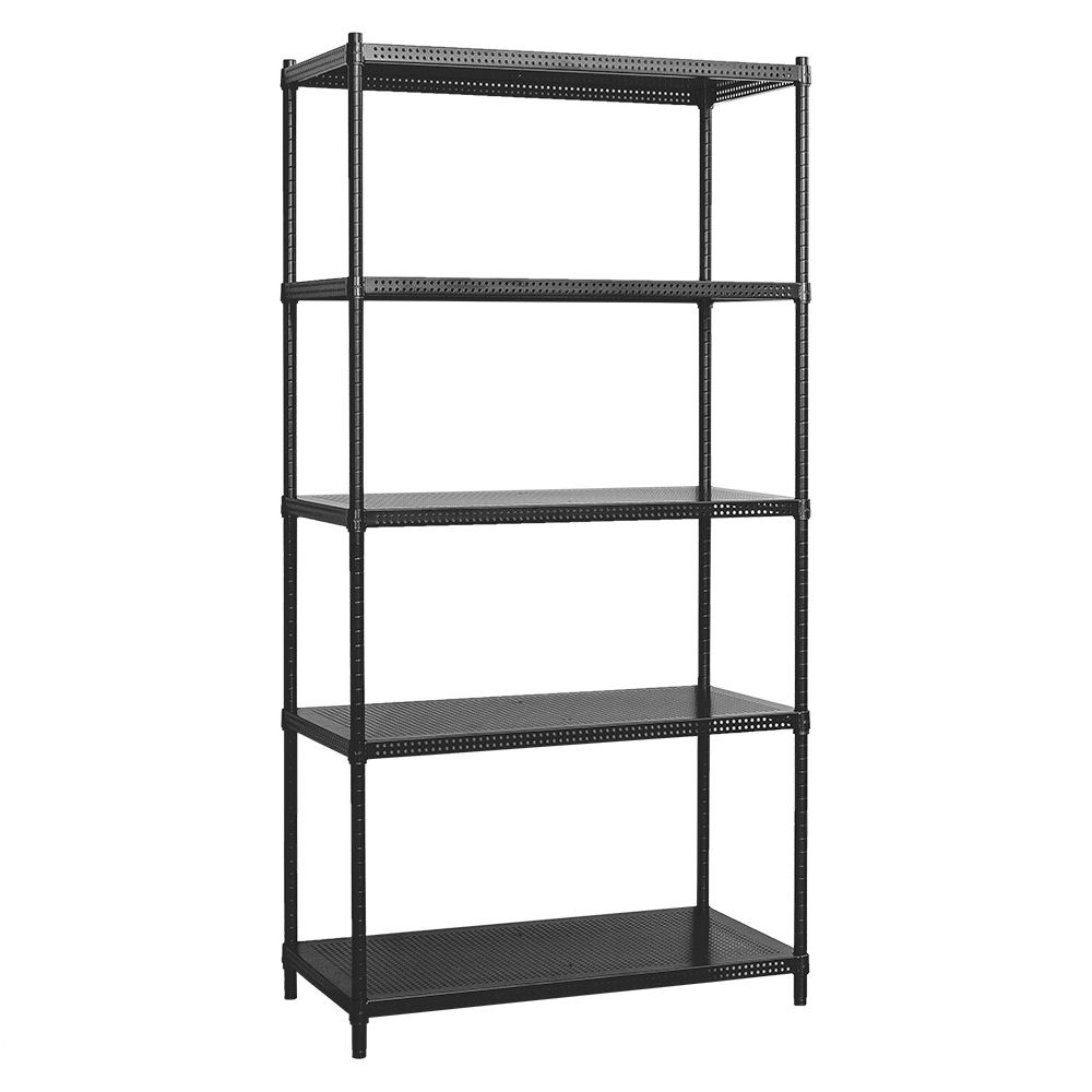 【dayneeds】沖孔 90x45x180公分 五層烤漆架/ 黑色