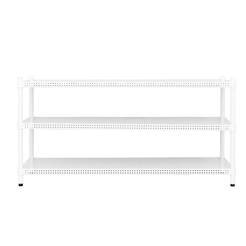 【dayneeds】沖孔 120x45x60公分 三層烤漆架/ 白色