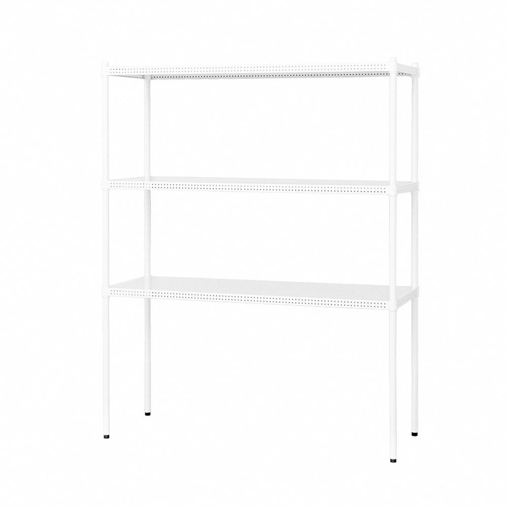 【dayneeds】沖孔 120x45x150公分 三層烤漆架/ 白色