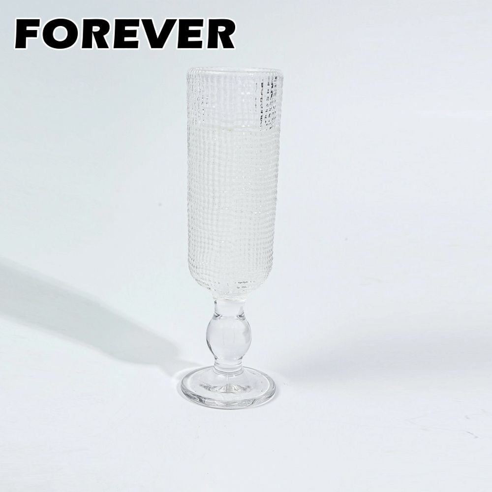 【日本FOREVER】細格香檳杯/酒杯/飲品杯180ML-6入組