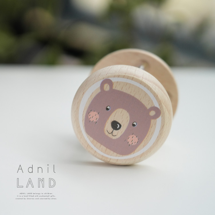【日本Adnil LAND】可愛動物安撫搖鈴/ 熊熊