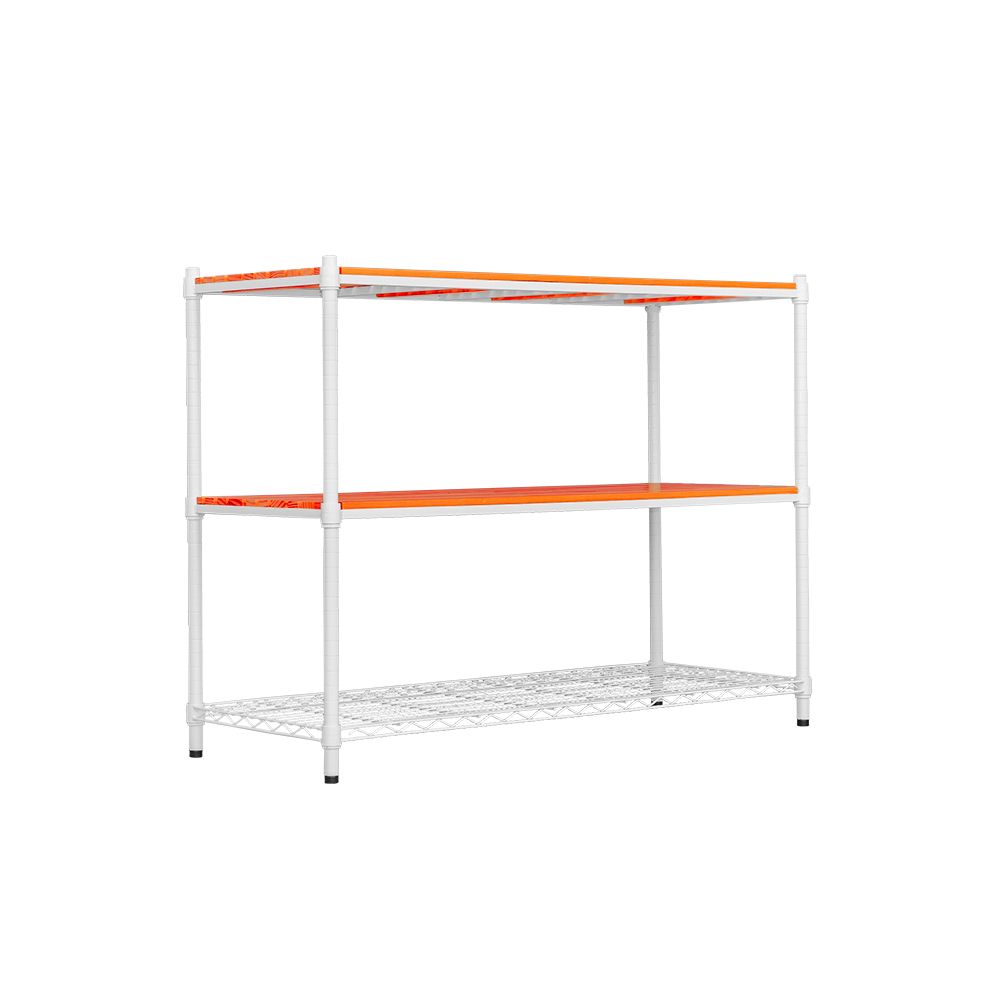 【dayneeds】松木 120x45x75公分 三層烤漆收納架/ 白色/ 柚木