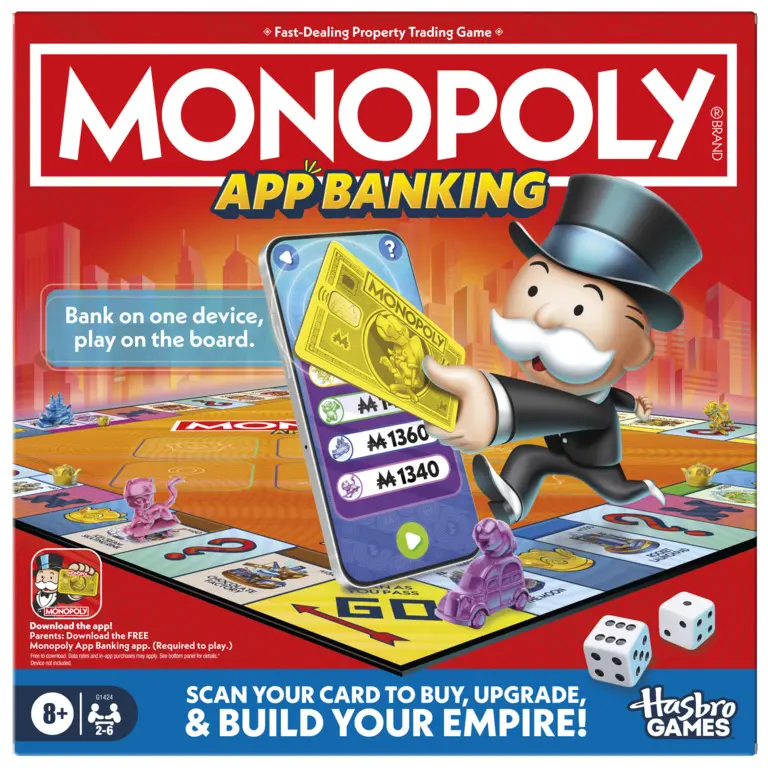APP感應無紙交易➤Hasbro地產大亨/ 快速成交地產投資遊戲/ APP版/ 英文版