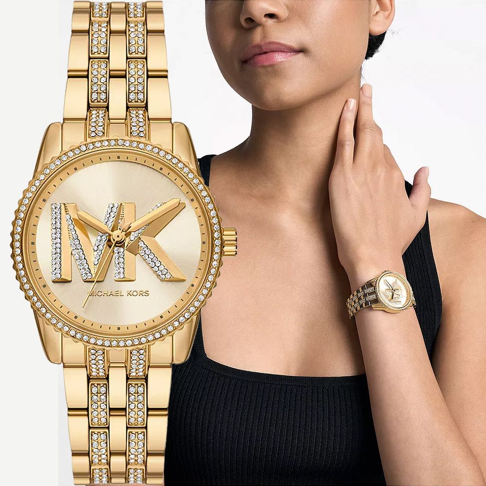 Michael Kors MK Ritz 晶鑽奢華Logo女錶-35mm/ MK7540