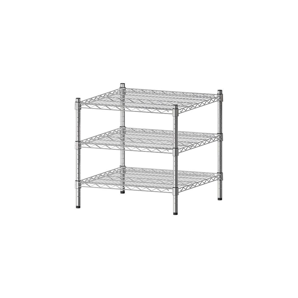 【dayneeds】荷重型 60x60x60公分 三層電鍍(鎖管)波浪架