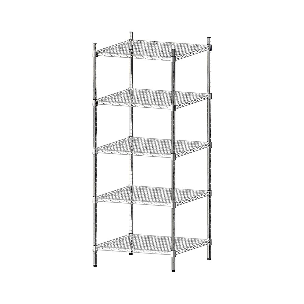 【dayneeds】荷重型 60x60x150公分 五層電鍍(鎖管)波浪架