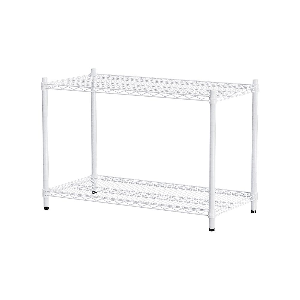 【dayneeds】荷重型 90x45x60公分 二層波浪架/ 白色