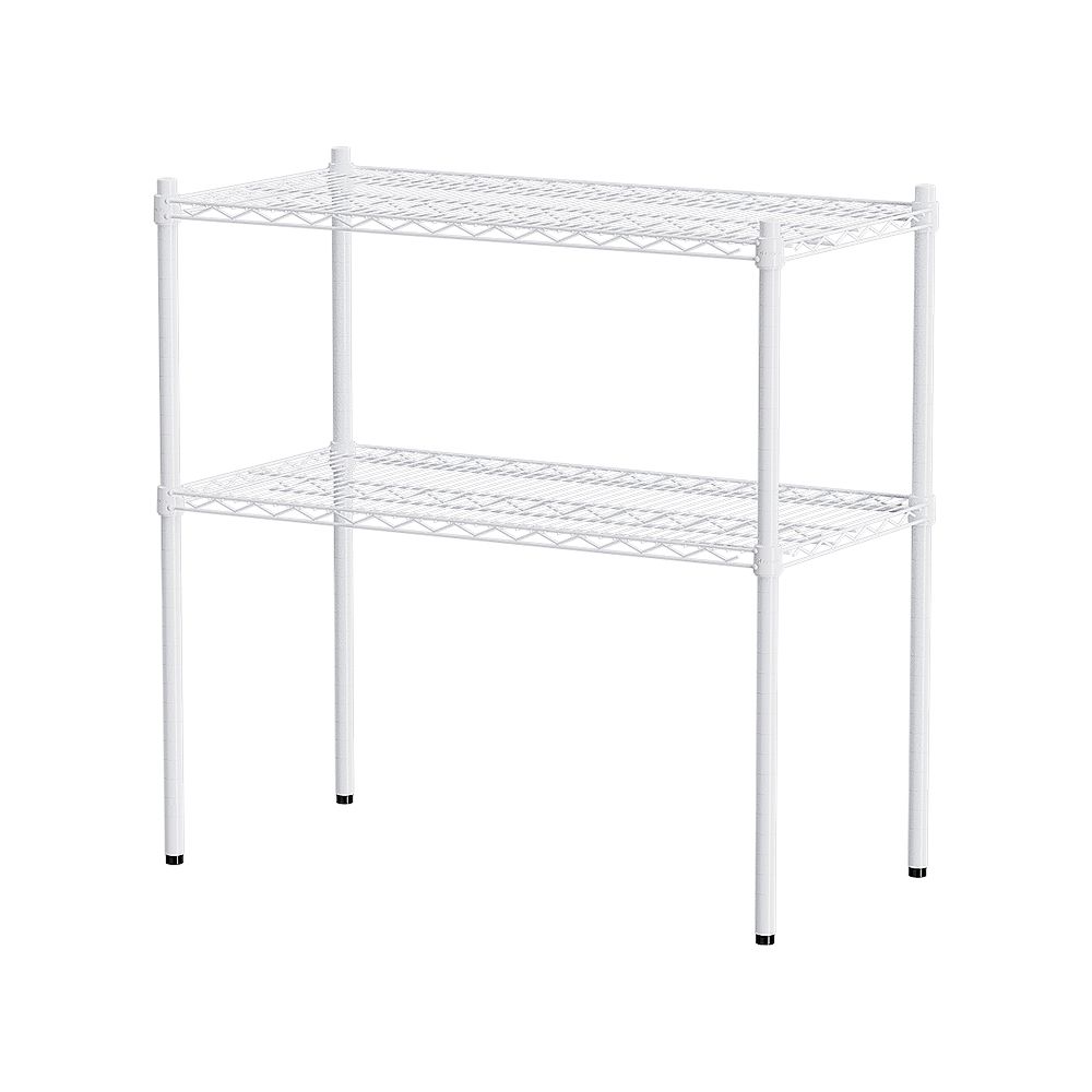 【dayneeds】荷重型 90x45x90公分 二層波浪架/ 白色