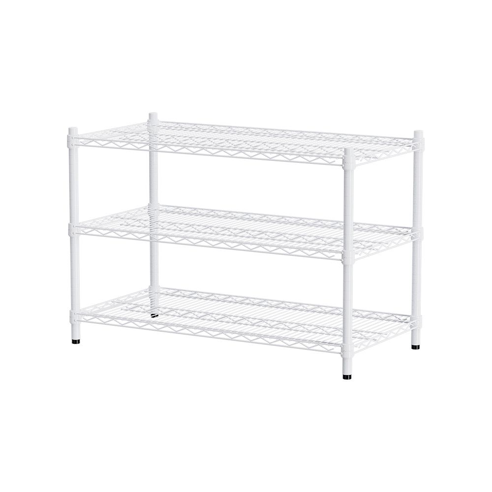 【dayneeds】荷重型 90x45x60公分 三層波浪架/ 白色