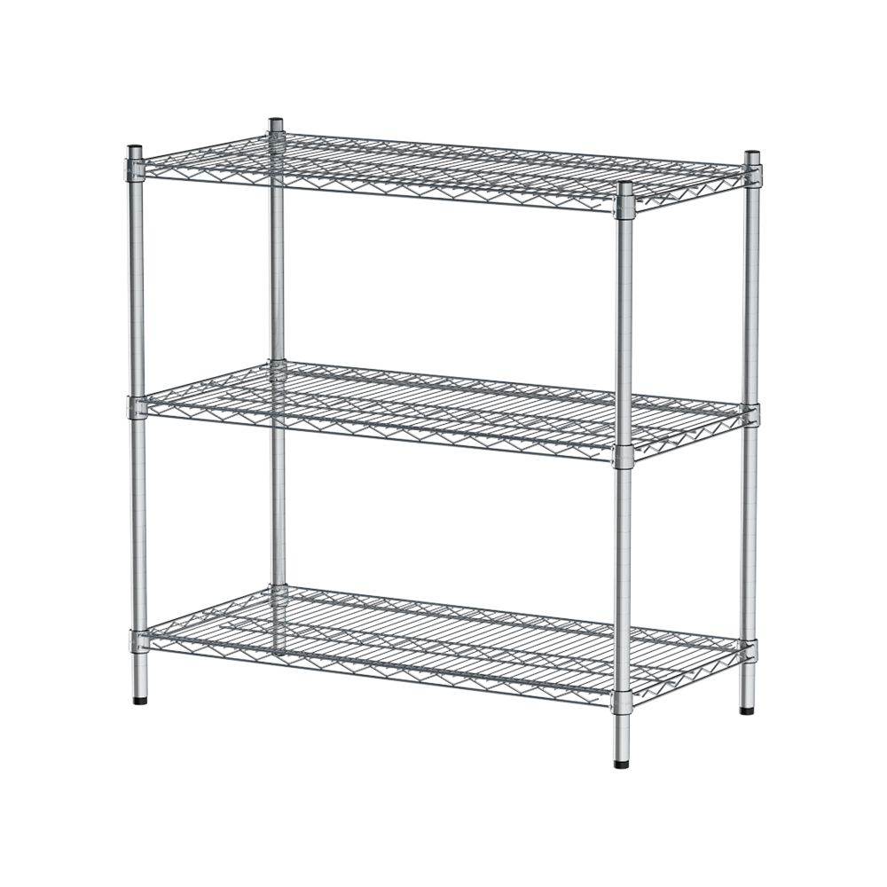 【dayneeds】荷重型 90x45x90公分 三層波浪架/ 白色