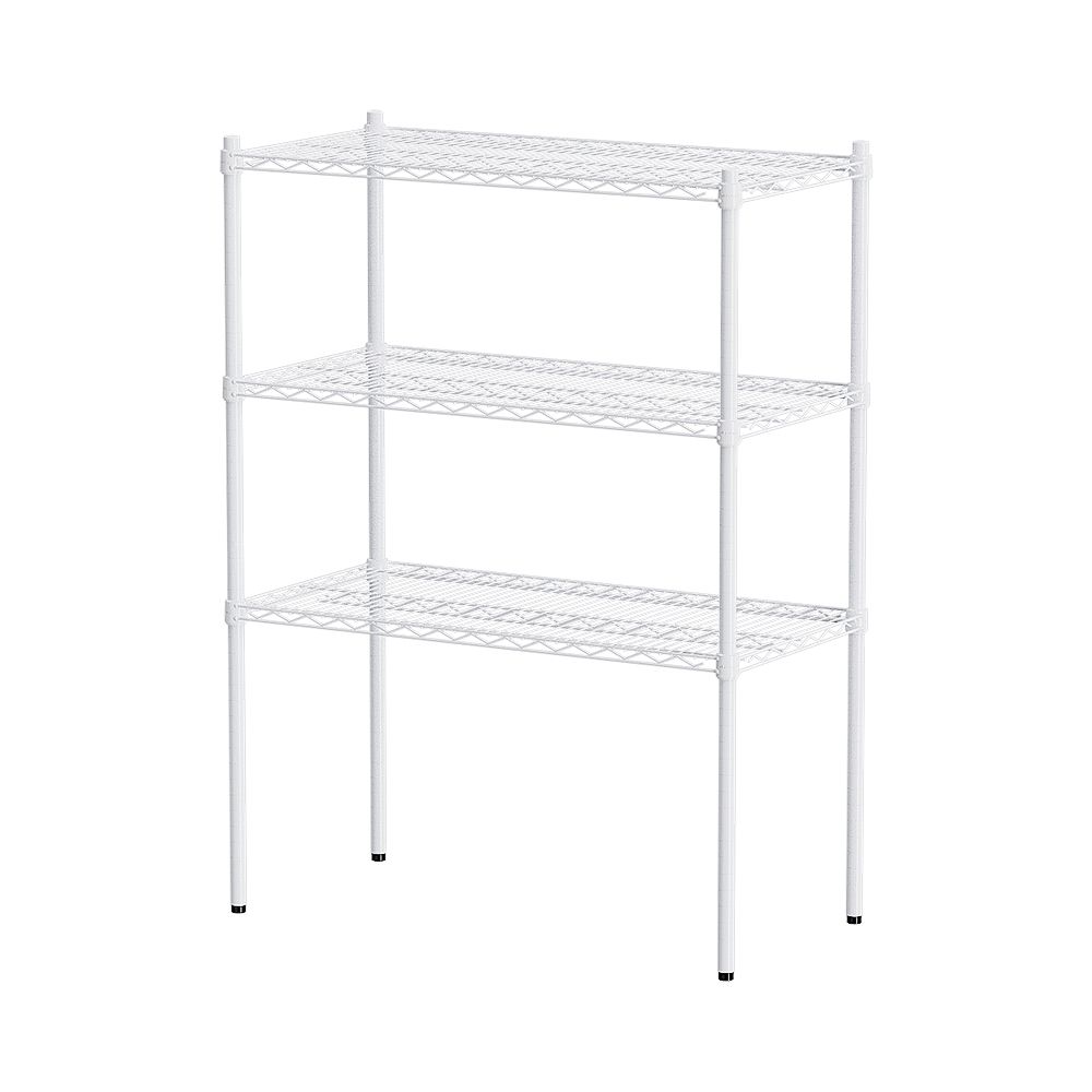 【dayneeds】荷重型 90x45x120公分 三層波浪架/ 白色