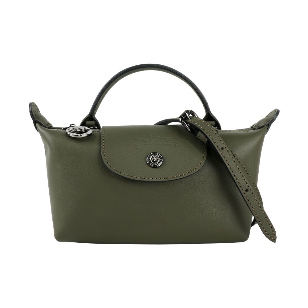 人氣熱銷款💥【LONGCHAMP】Le Pliage Xtra XS 小牛皮迷你二用包(冷杉綠色)/ 平行輸入