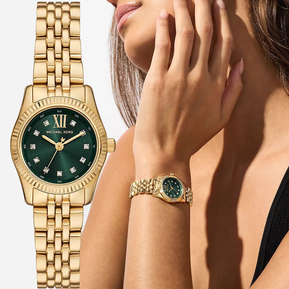 Michael Kors MK Petite Lexington Pavé 時尚晶鑽女錶-26mm/ MK4842