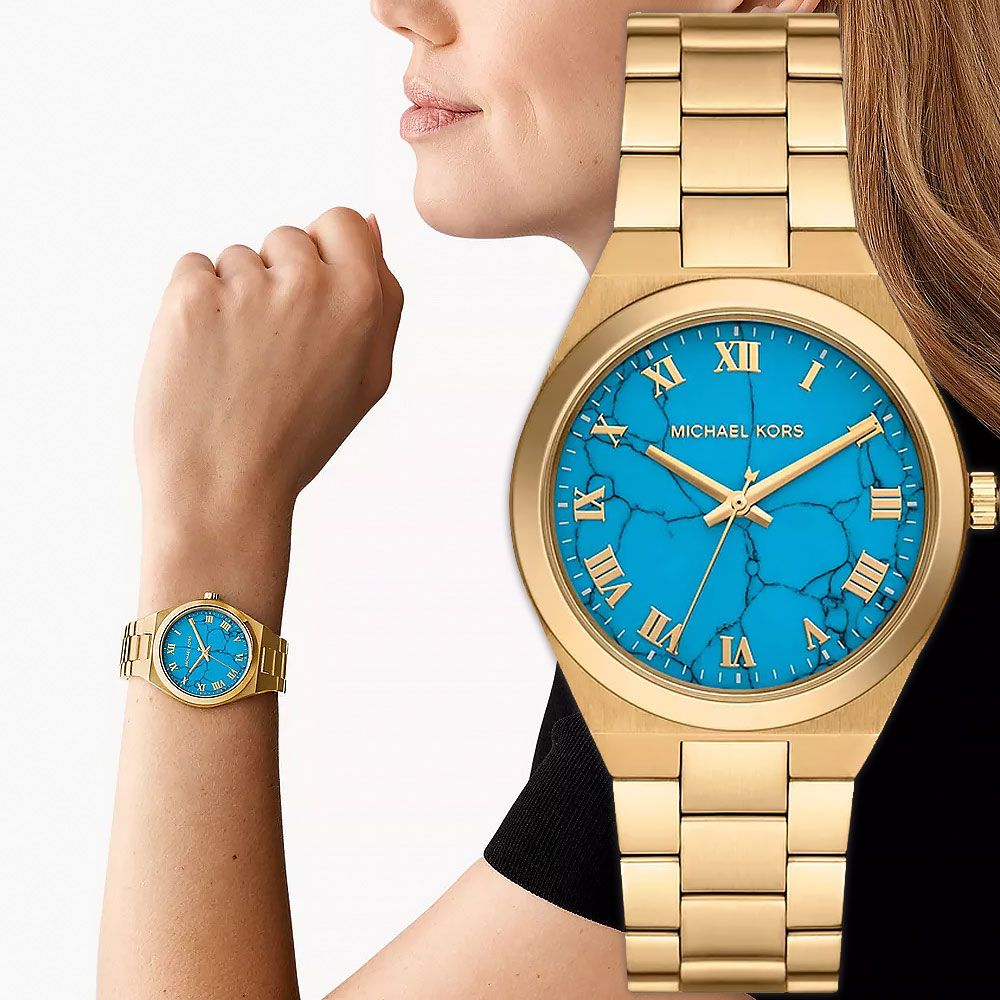 Michael Kors MK Lennox 三指針金色女錶/ MK7460